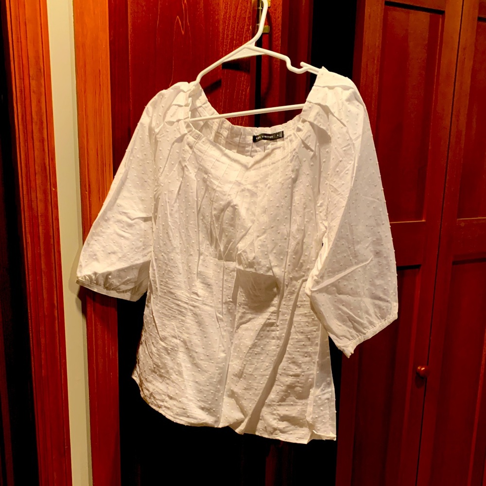 The Limited 3/4 length summer white shirt